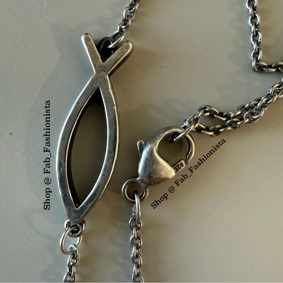 James Avery Ichthus Fish Necklace Sterling Silver Retired Rare - Picture 6 of 15
